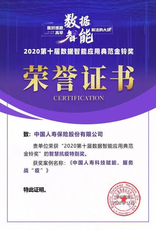 科技賦能，智慧守護 中國人壽榮獲智慧抗疫特別獎彰顯社會責任